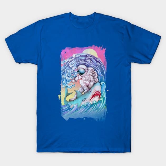 Shark Surfer T-Shirt by Villainmazk